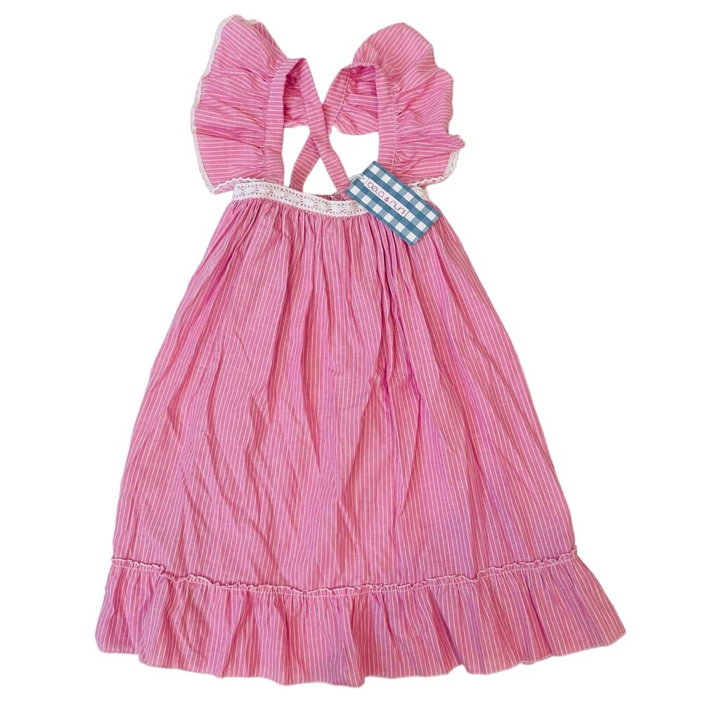 NWT Bela & Nuni 12Y Pink Stripe Tween Dress